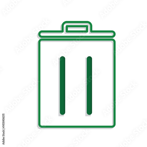 trash bin icon. recycling symbol. sustainability. reuse web icon, eco-friendly, used goods, green energy. Mixed design style