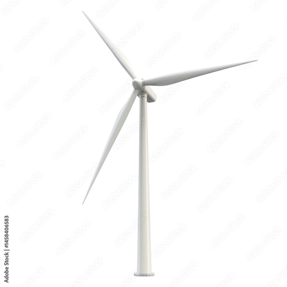 White wind turbine generating clean energy alternative power source sustainable technology White wind turbine generating clean energy alternative power source sustainable technology
