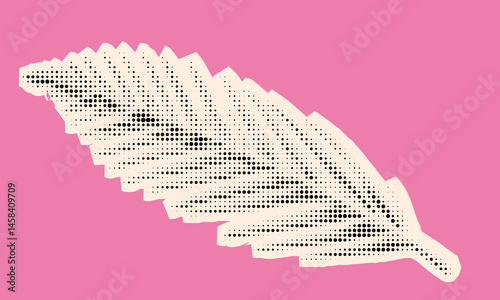Vibrant halftone leaf design showcasing bold colors and playful patterns for modern art enthusiasts and creative projects