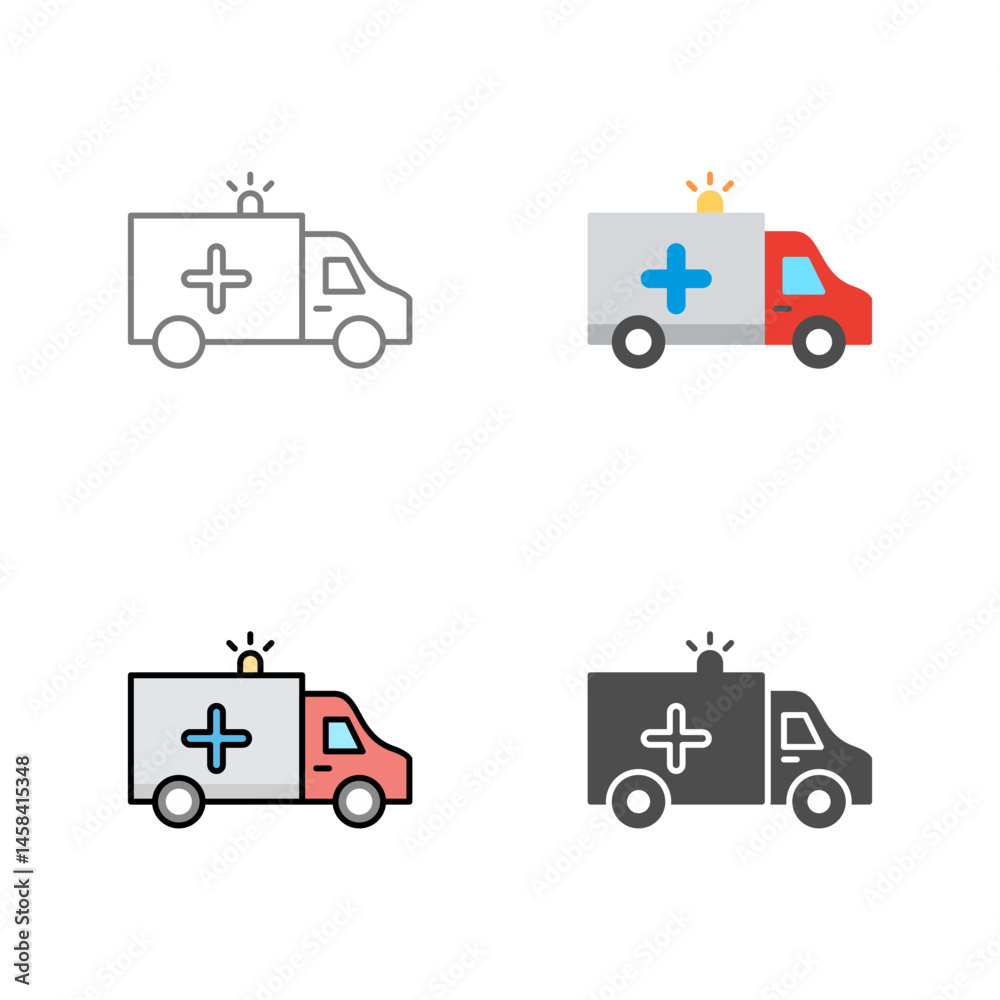 Fototapeta premium Ambulance Vector Icon