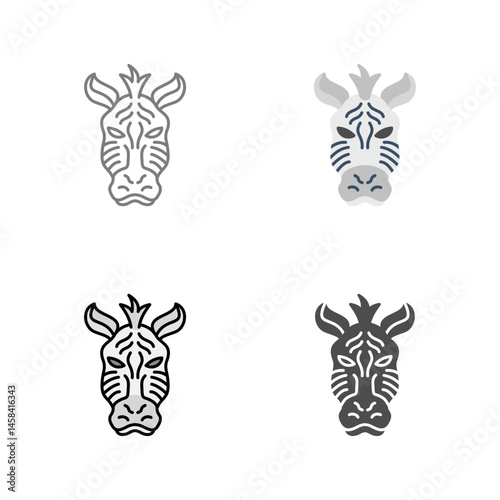 Zebra Vector Icon