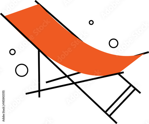 Summer Deck Chair Icon