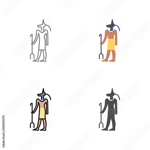 Egyptian god Vector Icon