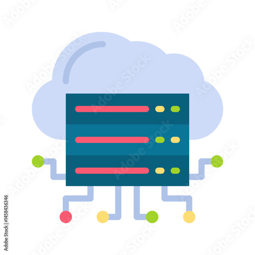 Cloud Computing icon vector image. Suitable for mobile apps, web apps and print media.