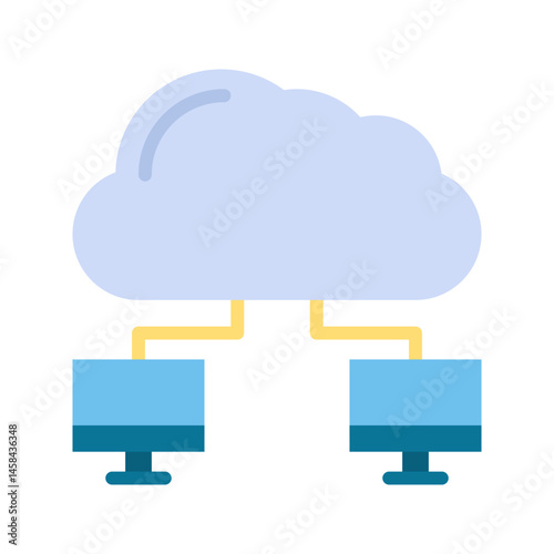 Cloud Storage icon vector image. Suitable for mobile apps, web apps and print media.