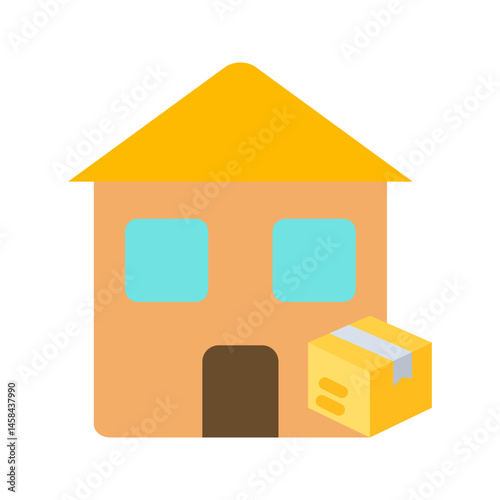 Home Delivery icon vector image. Suitable for mobile apps, web apps and print media.