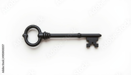 Wallpaper Mural Isolated black key on white, a striking contrast in simplicity and minimalist design Torontodigital.ca