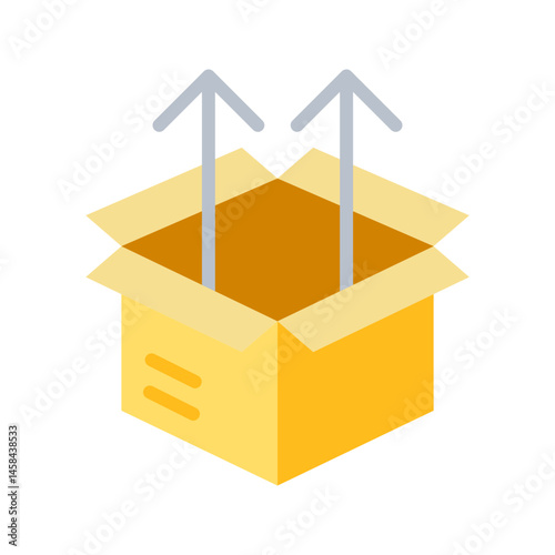 Open Box icon vector image. Suitable for mobile apps, web apps and print media.