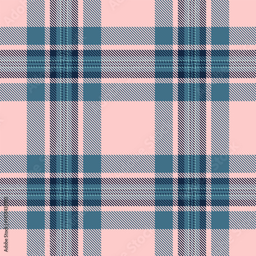 Elegant blush pink and teal plaid pattern.  Perfect for textile design, fashion, branding, or website backgrounds.