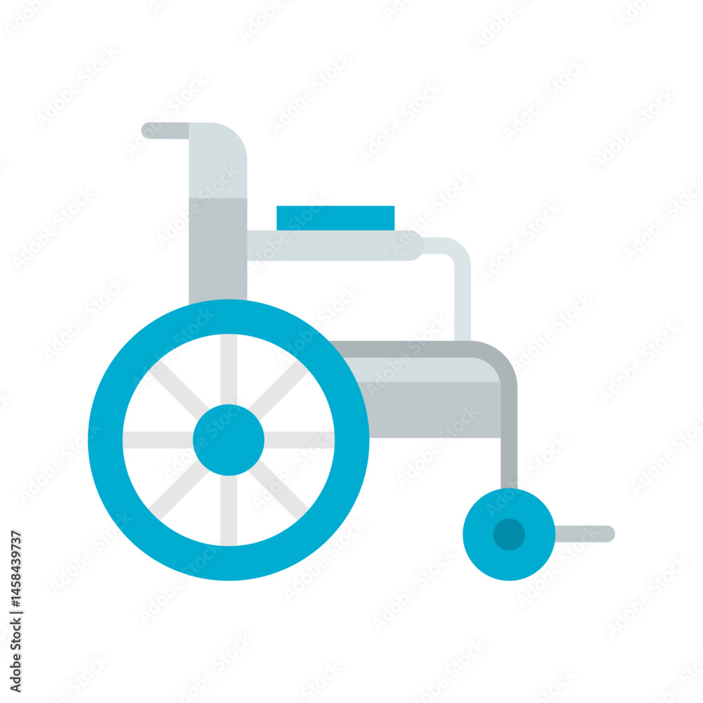 Obraz premium Wheelchair icon vector image. Suitable for mobile apps, web apps and print media.