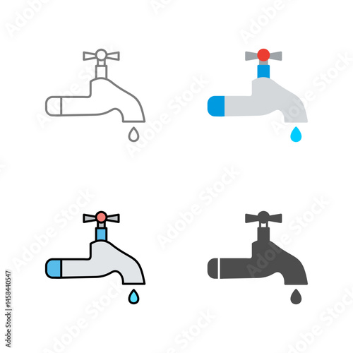 Water Tap Vector Icon