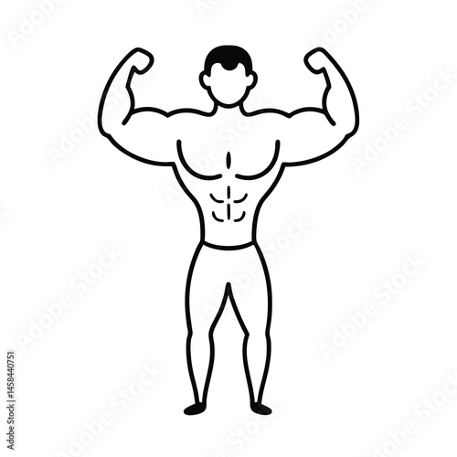 illustration of a bodybuilder