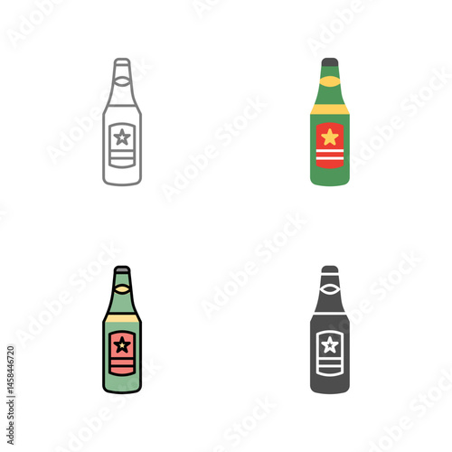 Beer Bottle Vector Icon