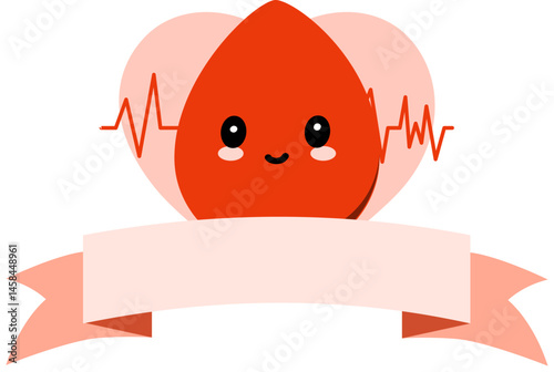 Blood Droplets Character for Blood Donor Day