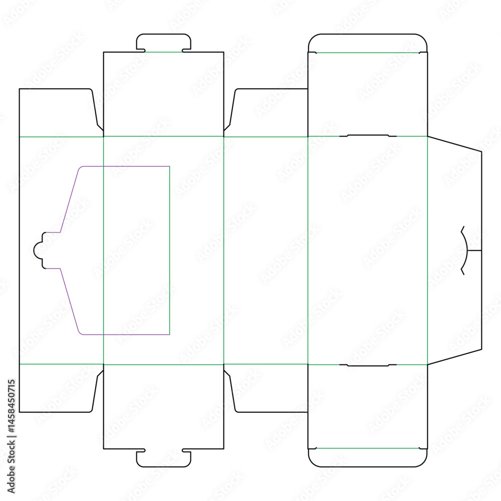 vector dieline design of packaging box for product on white background vector dieline design of packaging box for product on white background
