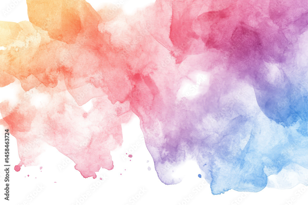 Fototapeta premium Soft watercolor textures make the ideal background for stylish compositions with a handcrafted artistic appearance