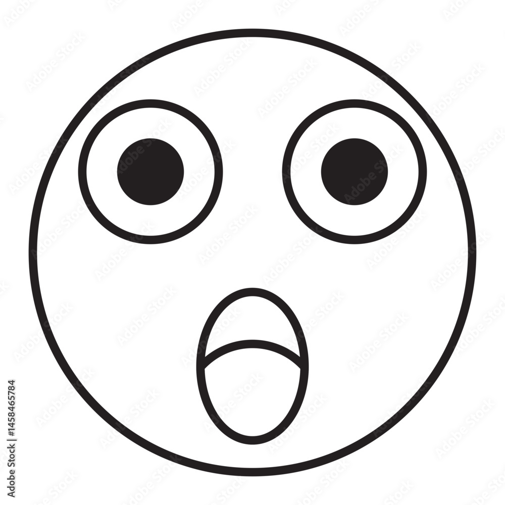 Fototapeta premium Face Emoji Line