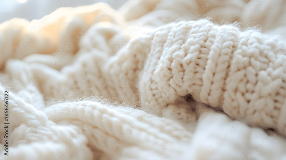 Close-up of soft wool sweater texture.
Close-up of soft wool sweater texture.
