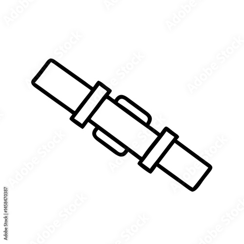 Seat Belt Safety Icon for Transportation Safety Campaigns, Driver Education Materials and Automotive Websites - Linear Simple Outline Graphic for Road Safety Awareness