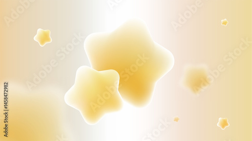Soft yellow stars on gradient background.
