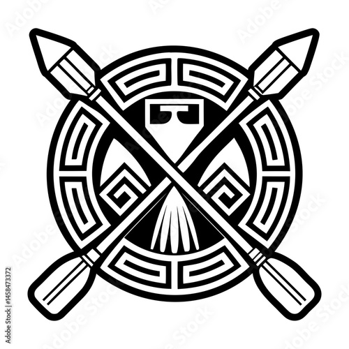 A filled style icon showing oars
