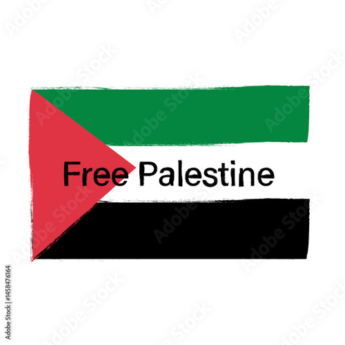 Palestinen flag vector in grunge style, rough, grungy style Palestinen flag.