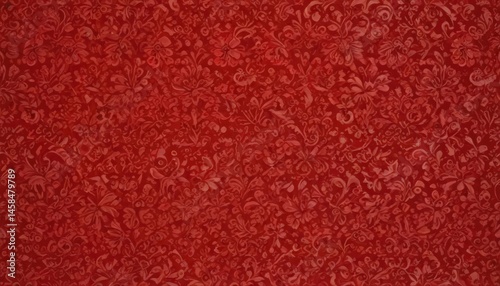 Intricate red damask, ideal for festive designs  Traditional style, luxurious feel , design element, red damask