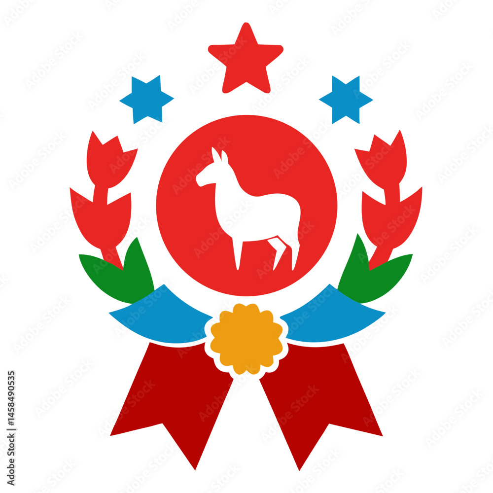 Obraz premium flag of switzerland.a clean vector showing a rosette la escarapela