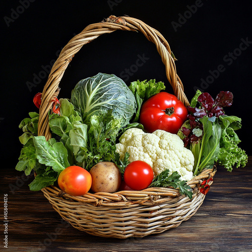 Green Vegitables in small Basket
