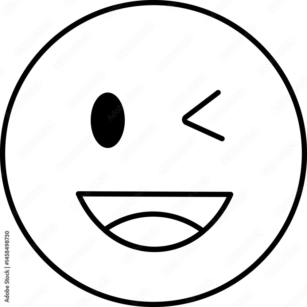 Obraz premium Face Emoji Line