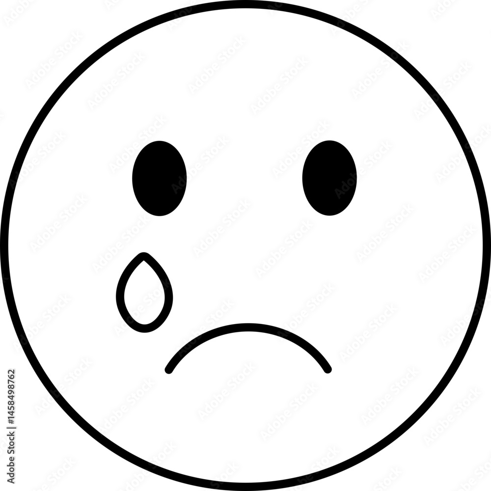 Fototapeta premium Face Emoji Line