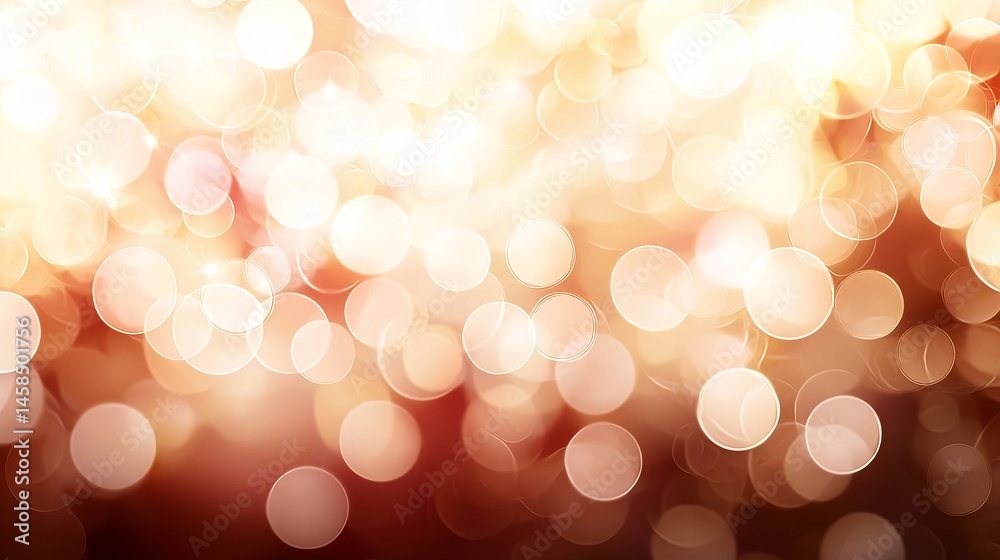 Obraz premium Soft Glowing Lights on Elegantly Blurred Background for Festive Mood