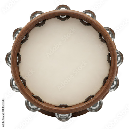 tambourine isolated on white