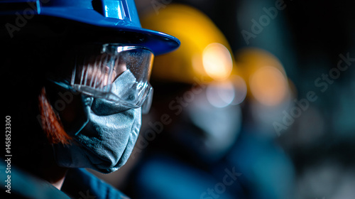 People erosion ppe for safety and health precautions in industrial work environs