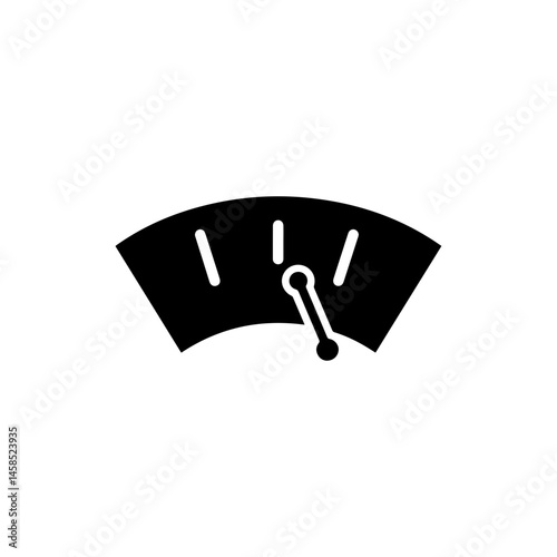 Black Flat Icon of Windshield Wiper Blade