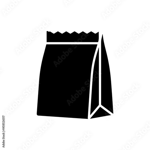 Paper Bag with Folded Top Icon