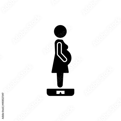 Weekly Weight Check Icon for Expecting Woman