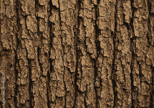 Close-up texture of rugged brown tree bark, showcasing natural patterns, depth, and earthy tones perfect for organic backgrounds.