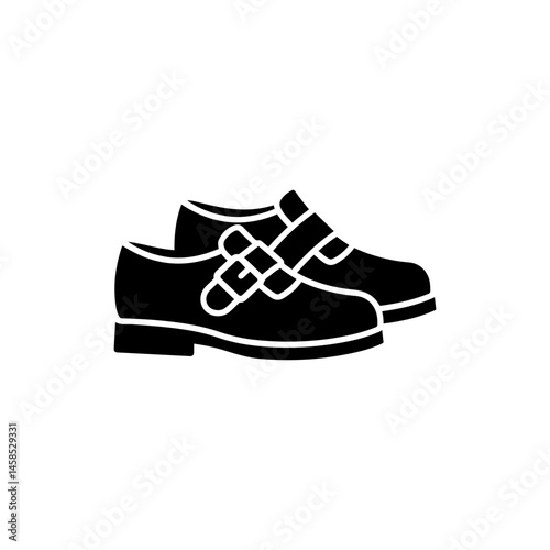 Pilgrim Shoes with Large Buckles Icon Black