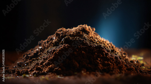 Pile of soil or dirt hone for horticulture and eco themed designs.