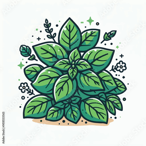 herb, fresh, leaf, green, basil, italian, background, herbal, food, raw, healthy, isolated, culinary, vegetarian, ingredient, vegetable, white, natural, organic, cooking, spice, closeup, plant, leaves
