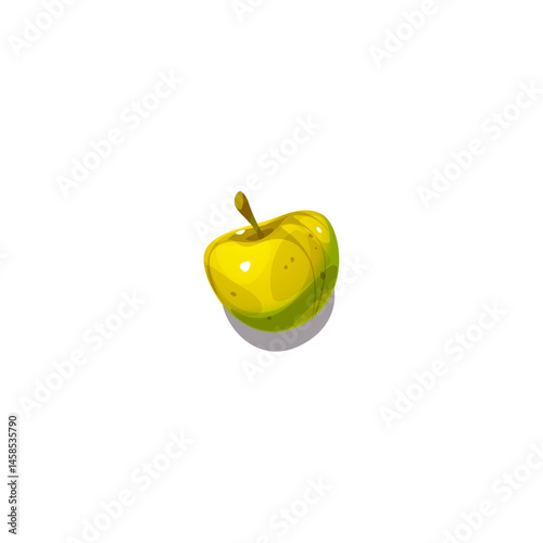Green apple icon logo flat vector design