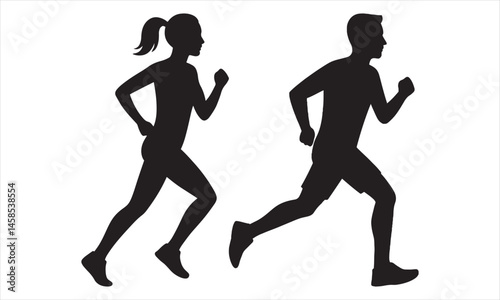 Running Athlete Silhouette | Dynamic Sports Icon