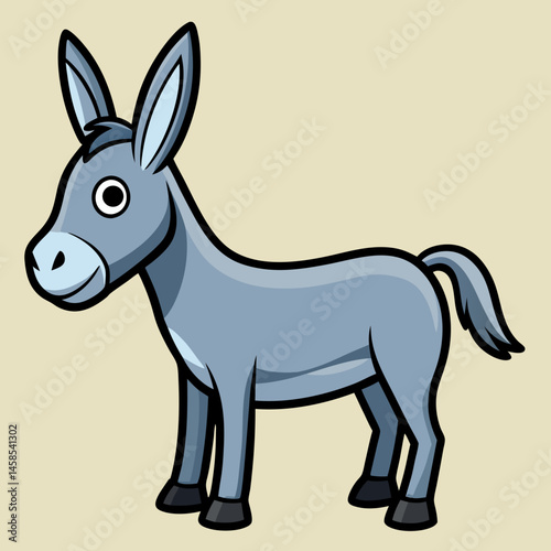 sleek design donkey vector 