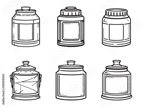 Canister Clear Vision Simple Line Art Design