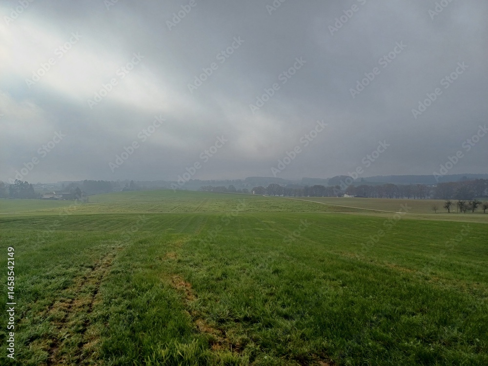 Fototapeta premium storm clouds over the field
