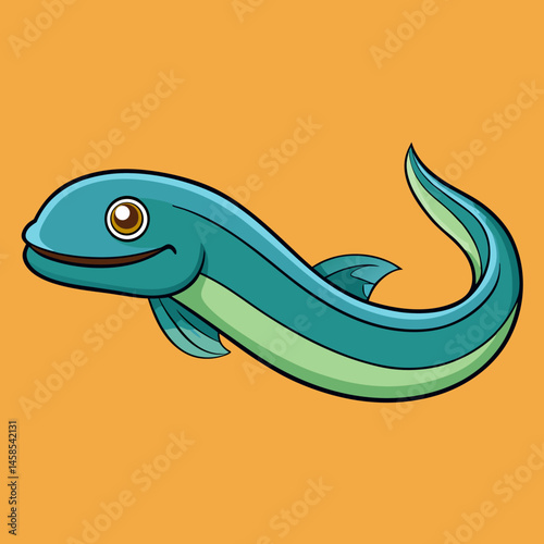 sleek design eel vector