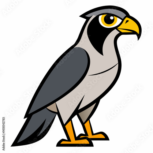 sleek design falcon vector 