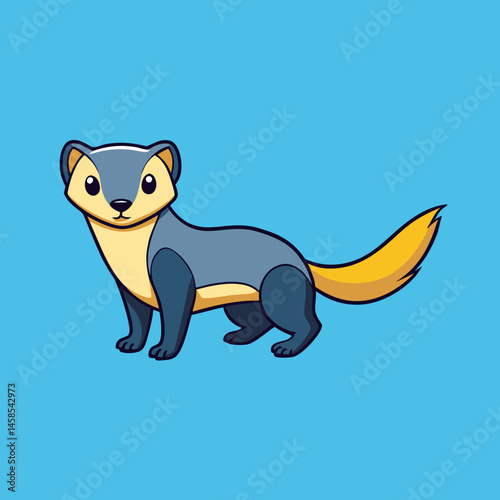 sleek design ferret vector