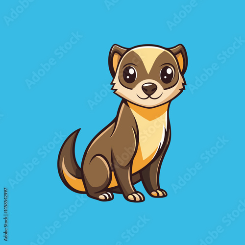sleek design ferret vector